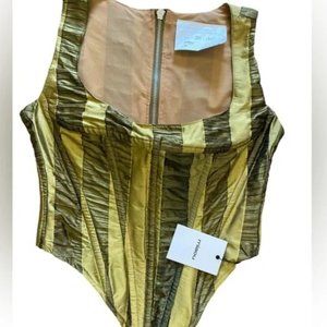 NWT Miaou Campbell Corset in Green SMALL